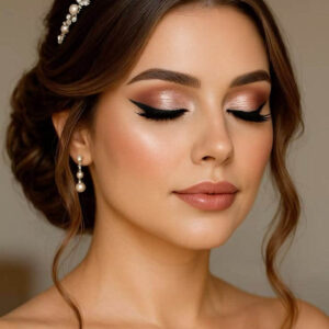 Glam Makeup And Hairstyle